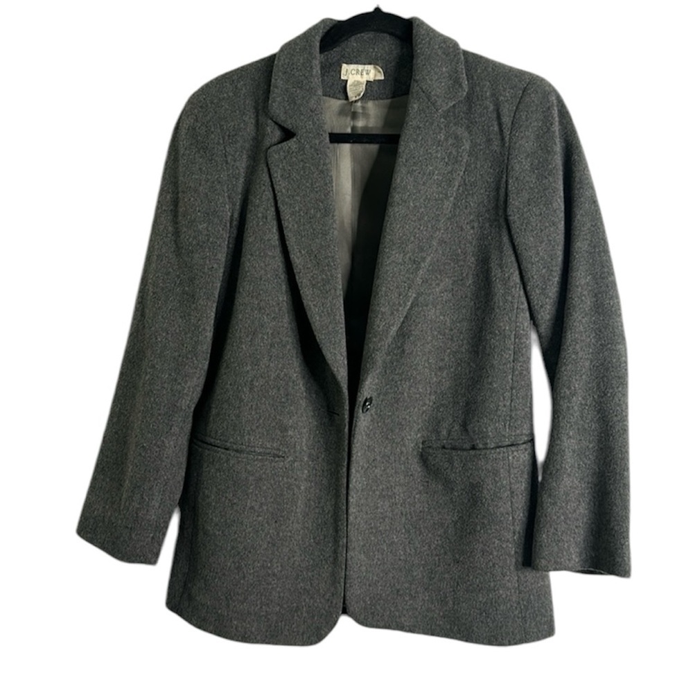 J crew gray wool  blazer coat size 2